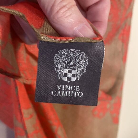 Vince Camuto Accessories - Vince Camaro 48”x48” Taupe or Khaki and orange or red. Beautiful lace print.